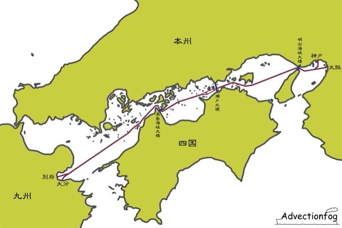 関西〜大分のフェリー航路