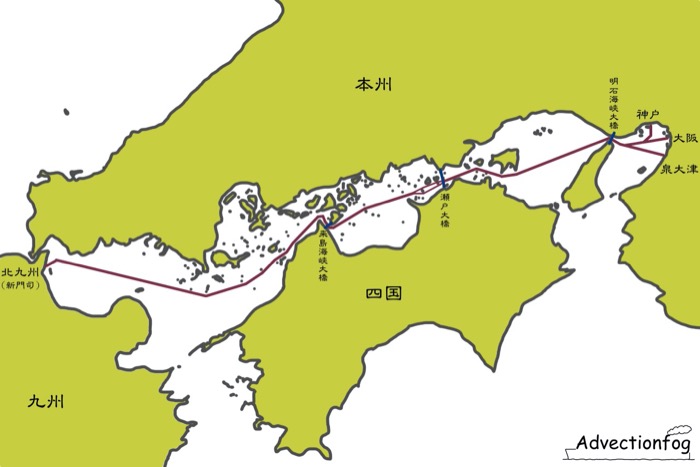 北九州〜関西のフェリー航路